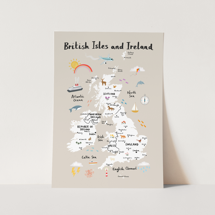 British Isles and Ireland in stone / Fine Art Print