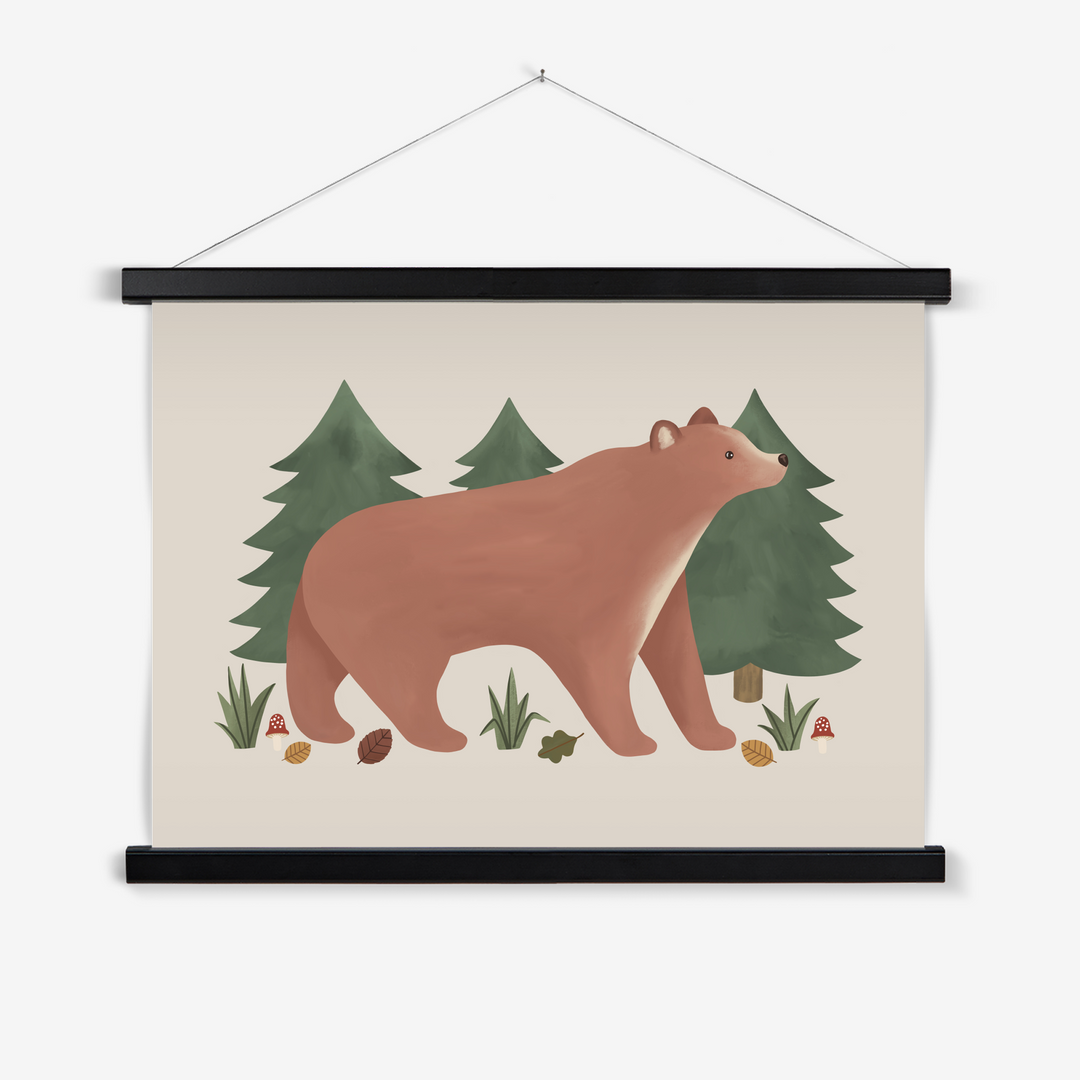 Bear in stone / Print with Hanger