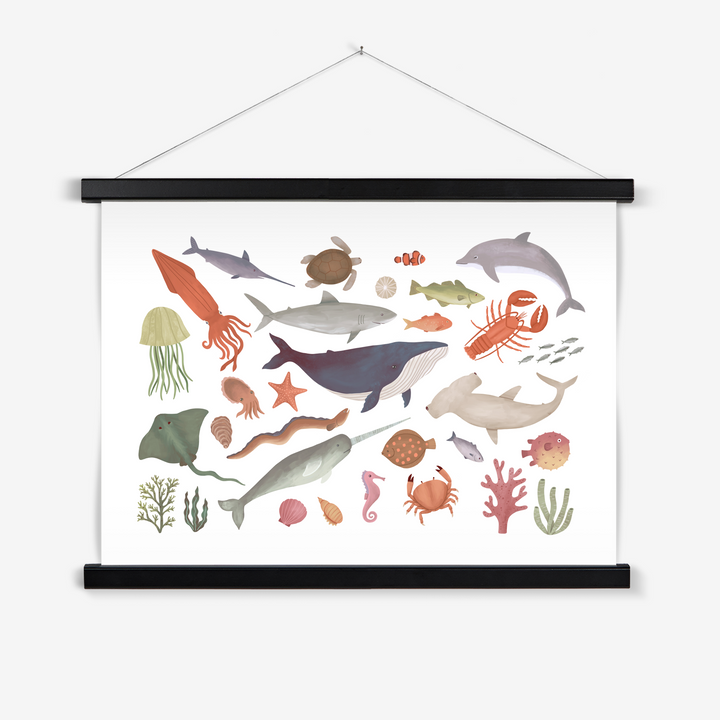 Ocean Life / Print with Hanger