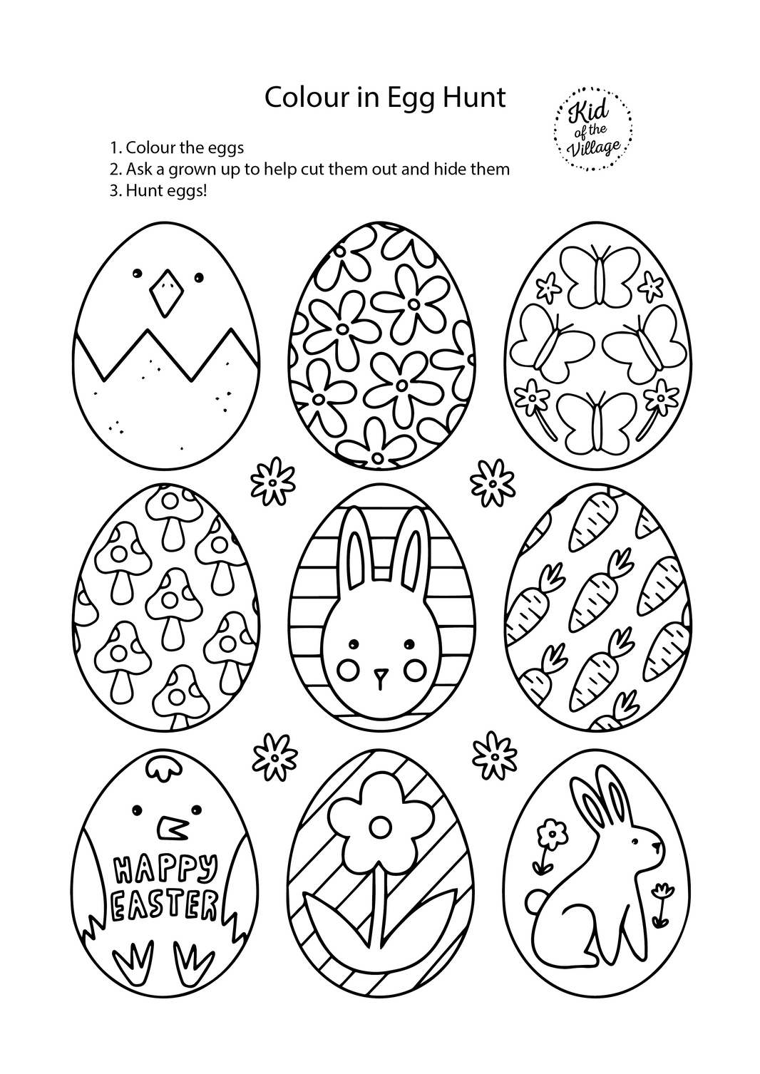 Free Colouring Printables – Kid of the Village