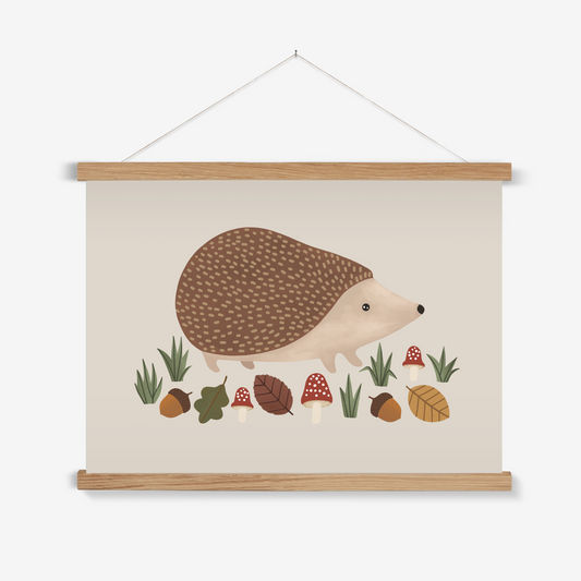 Hedgehog in stone / Print with Hanger