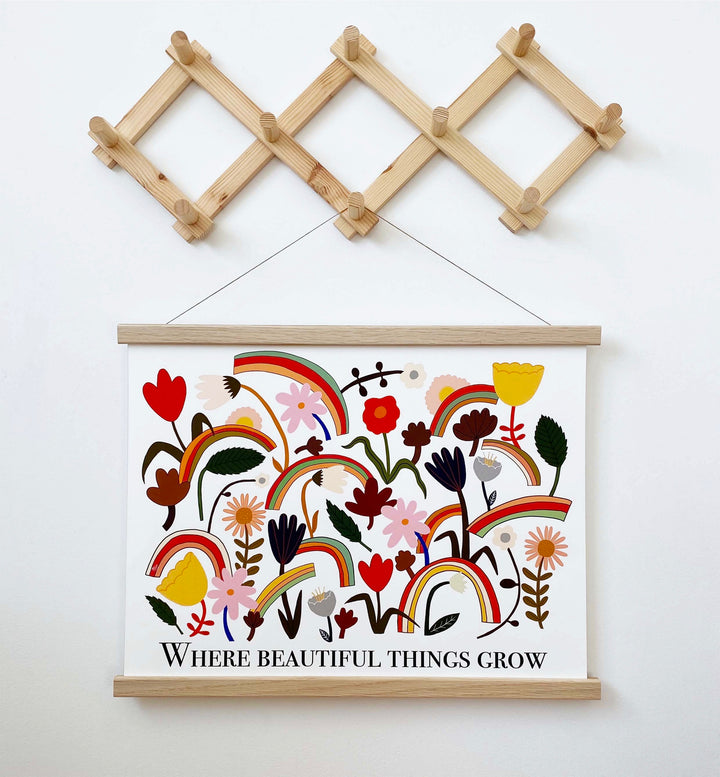 Magnetic Hanging Frame - Natural wood