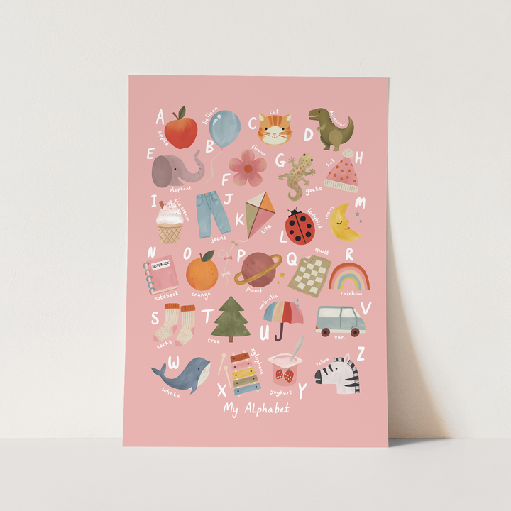 My Alphabet in pink / Fine Art Print