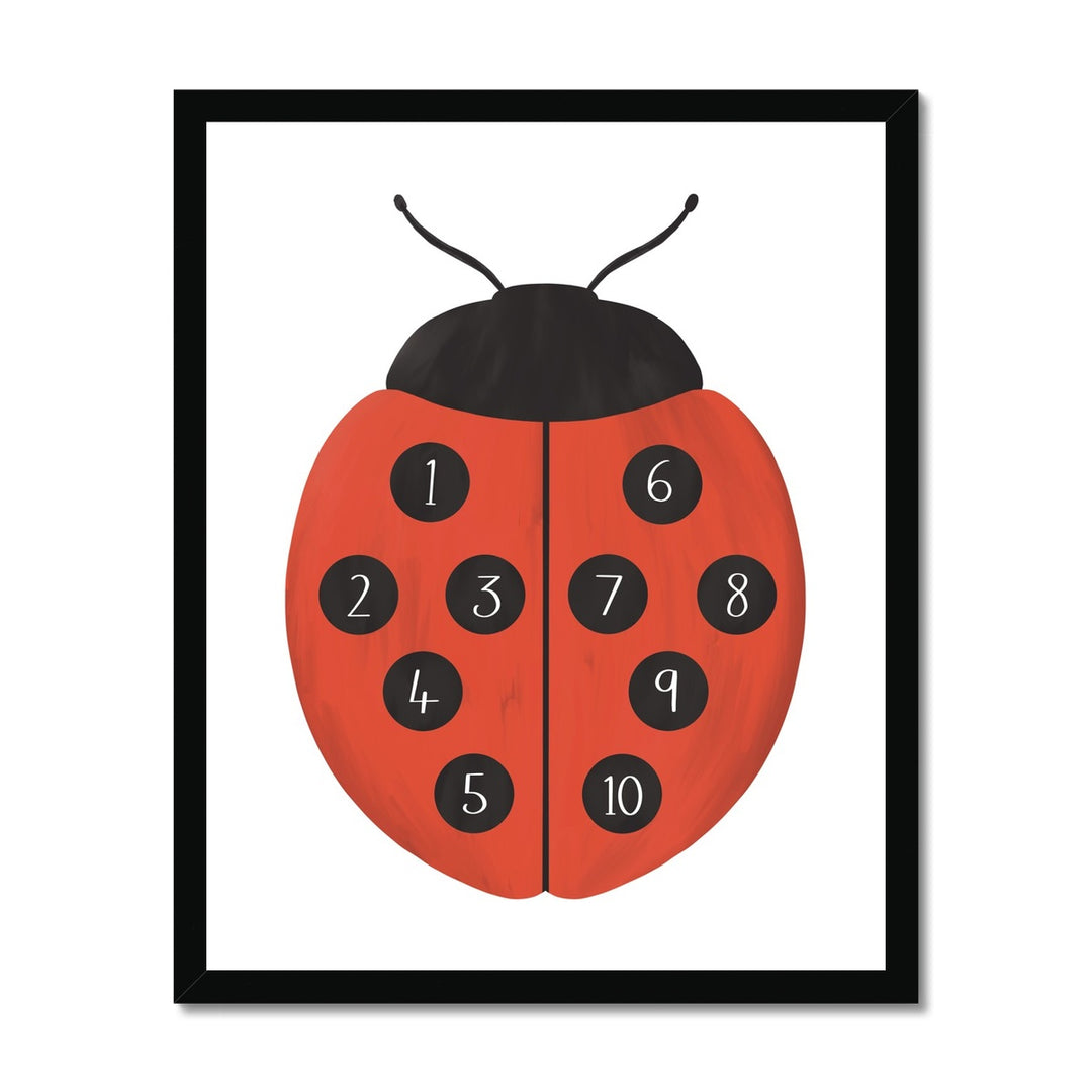 Ladybird number / Framed Print