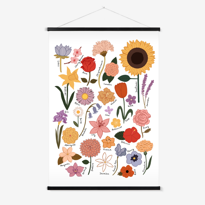 Flower Chart / Print with Hanger