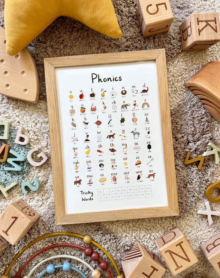 Phonics in green / Framed Print