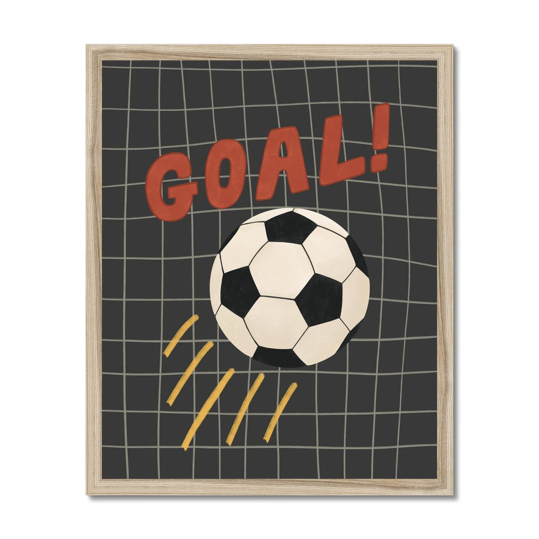 Goal in black / Framed Print