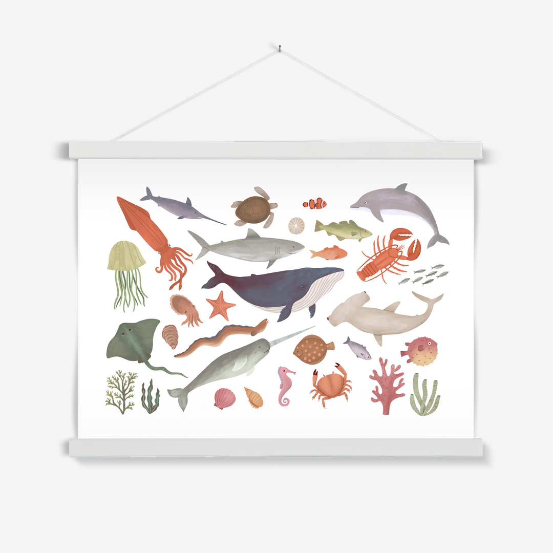 Ocean Life / Print with Hanger