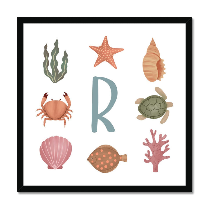 Under the Sea Initial / Framed Print