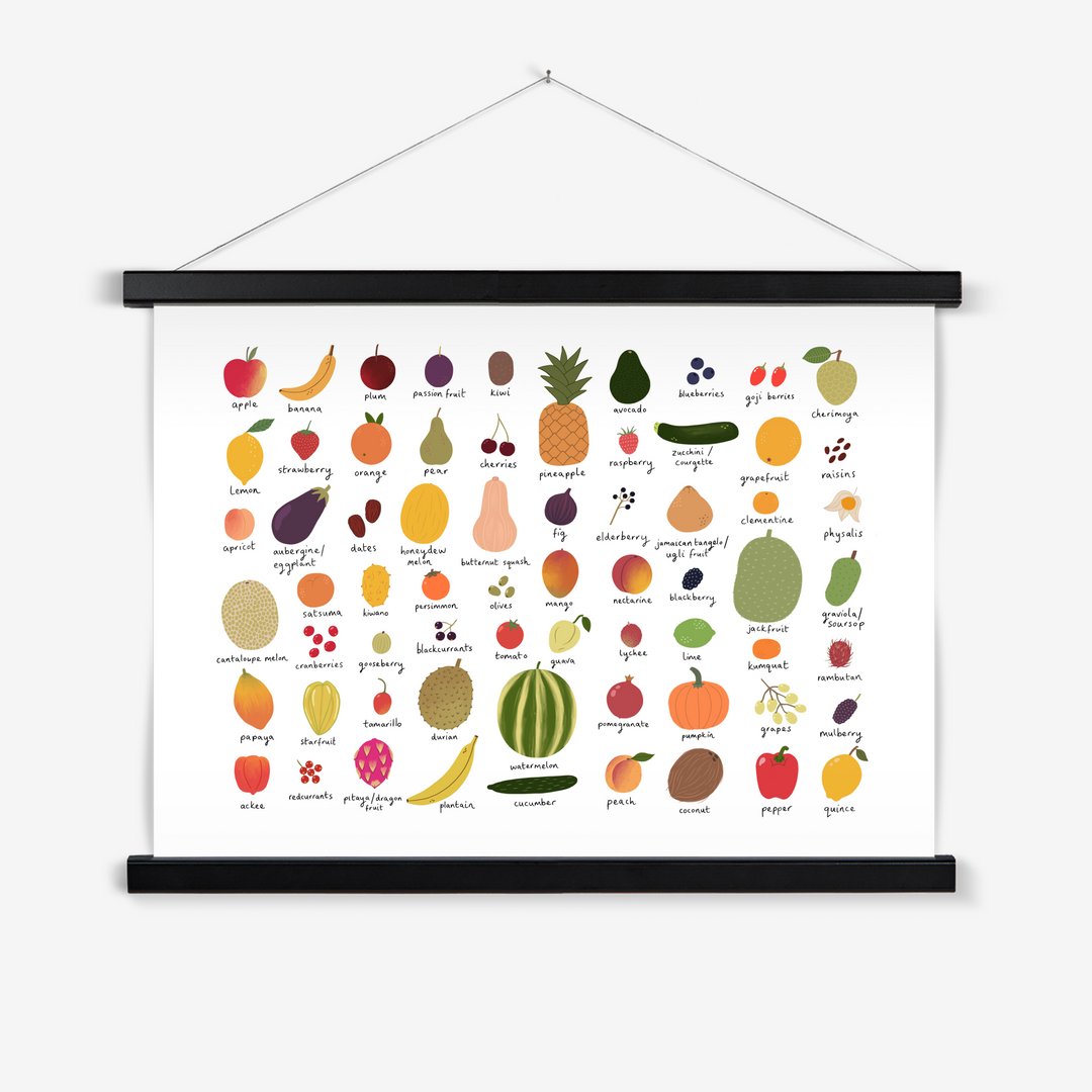 Fruit chart / Print with Hanger