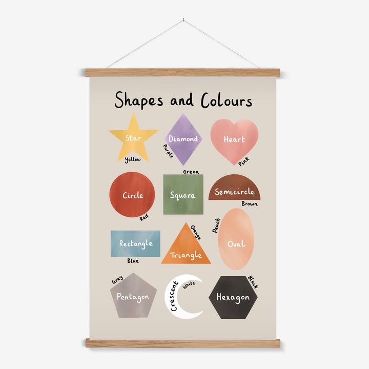 Shapes and Colours in stone / Print with Hanger