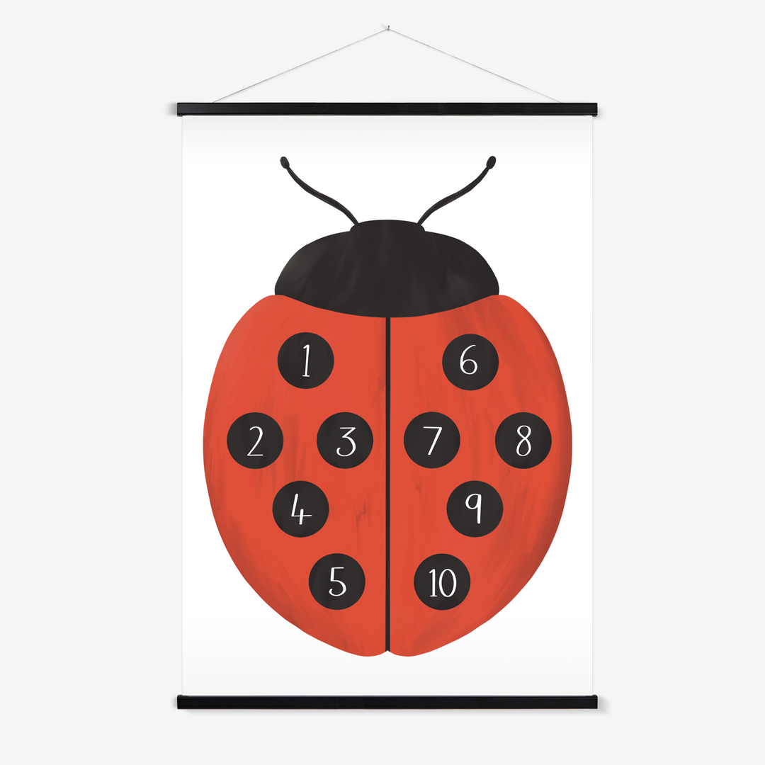 Ladybird number / Print with Hanger