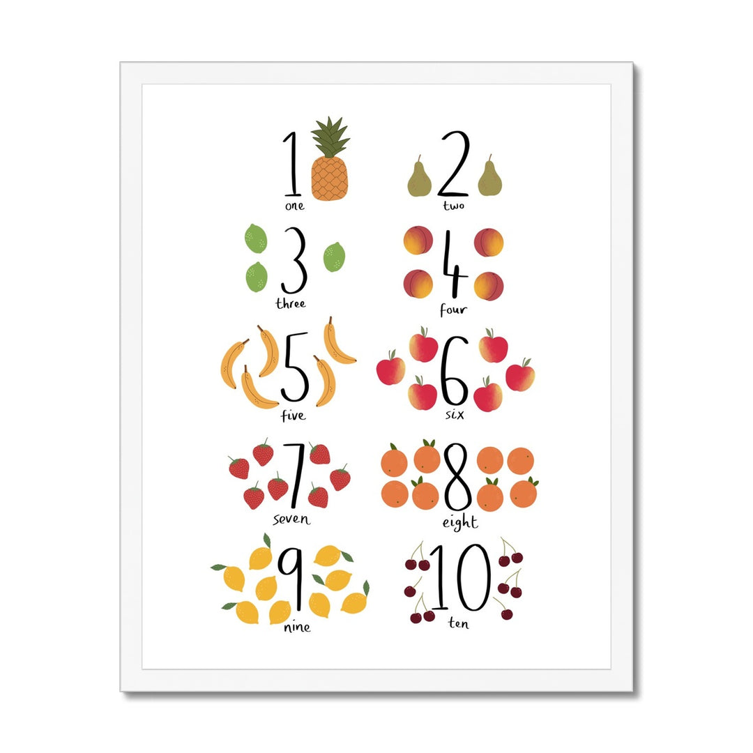 Counting fruit / Framed Print