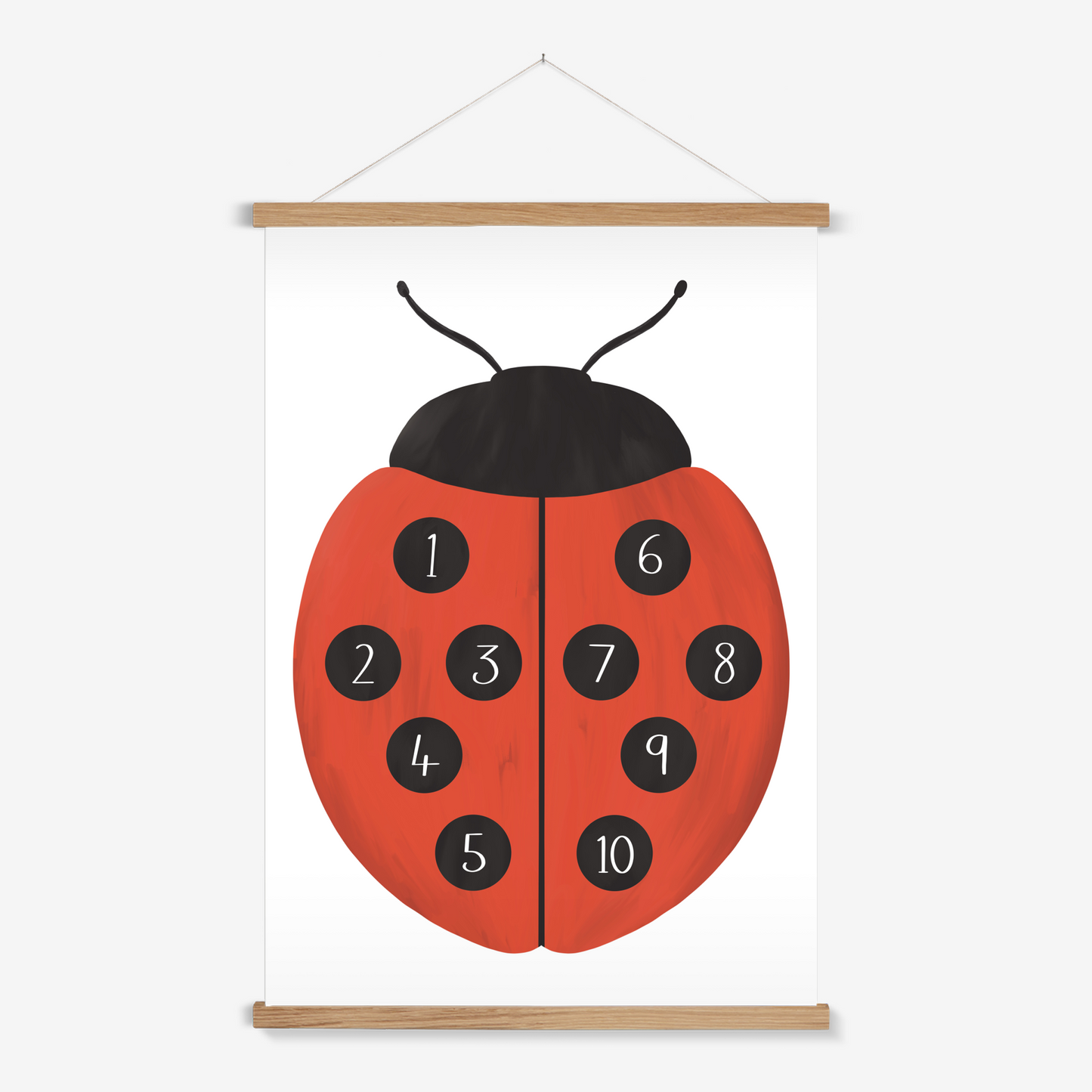 Ladybird number / Print with Hanger