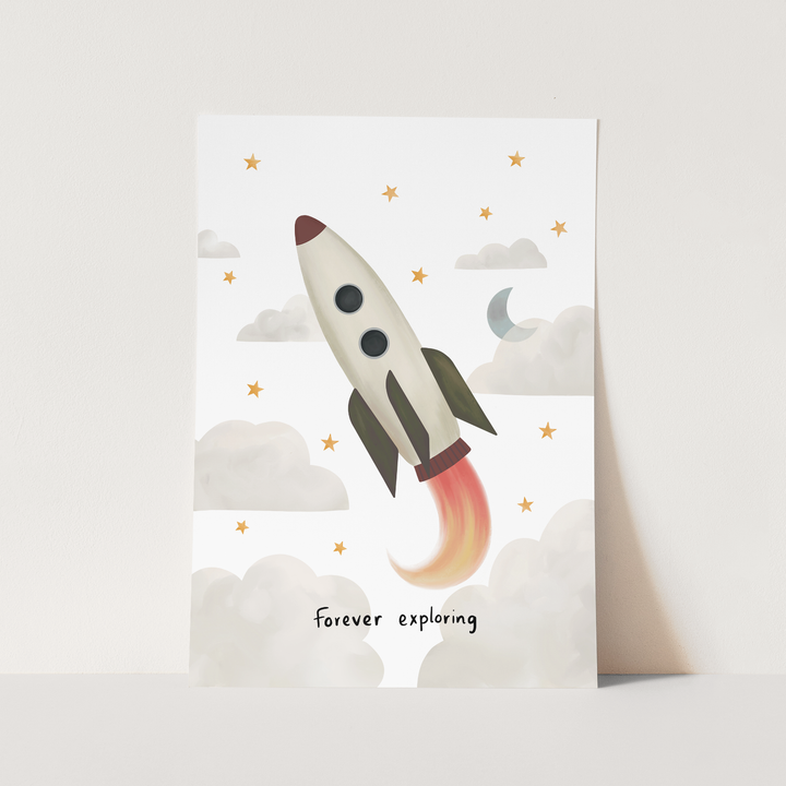 Forever Exploring in white / Fine Art Print