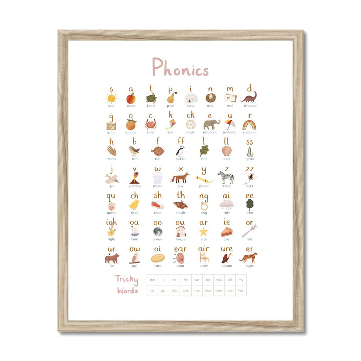 Phonics in pink / Framed Print