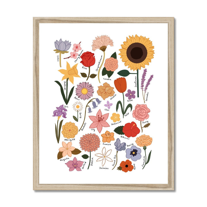 Flower Chart / Framed Print