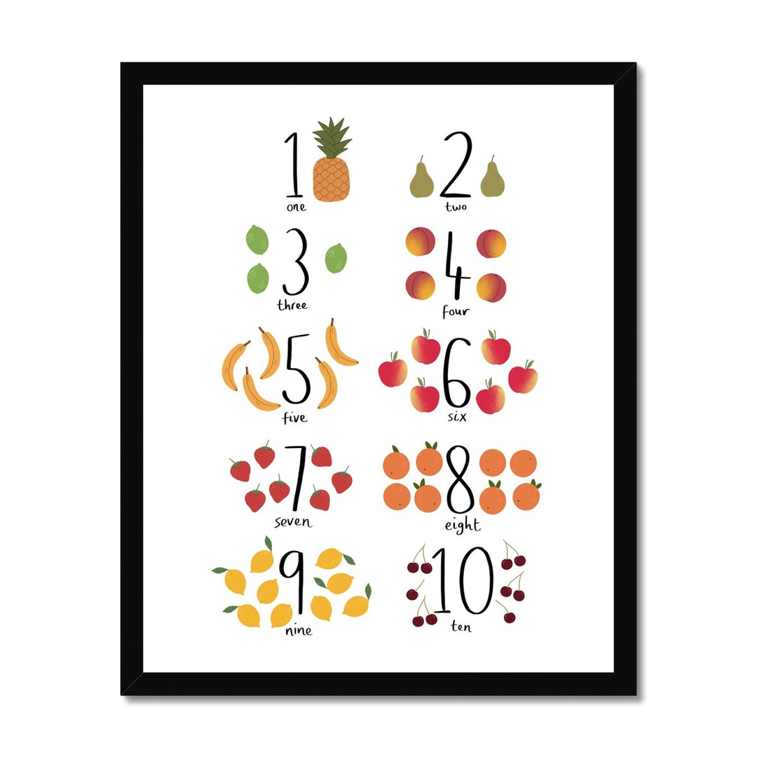 Counting fruit / Framed Print