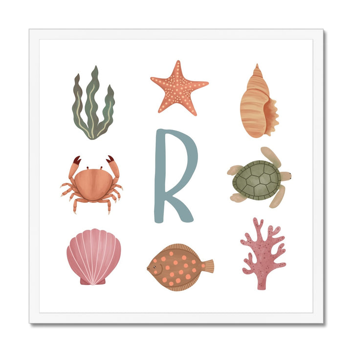 Under the Sea Initial / Framed Print